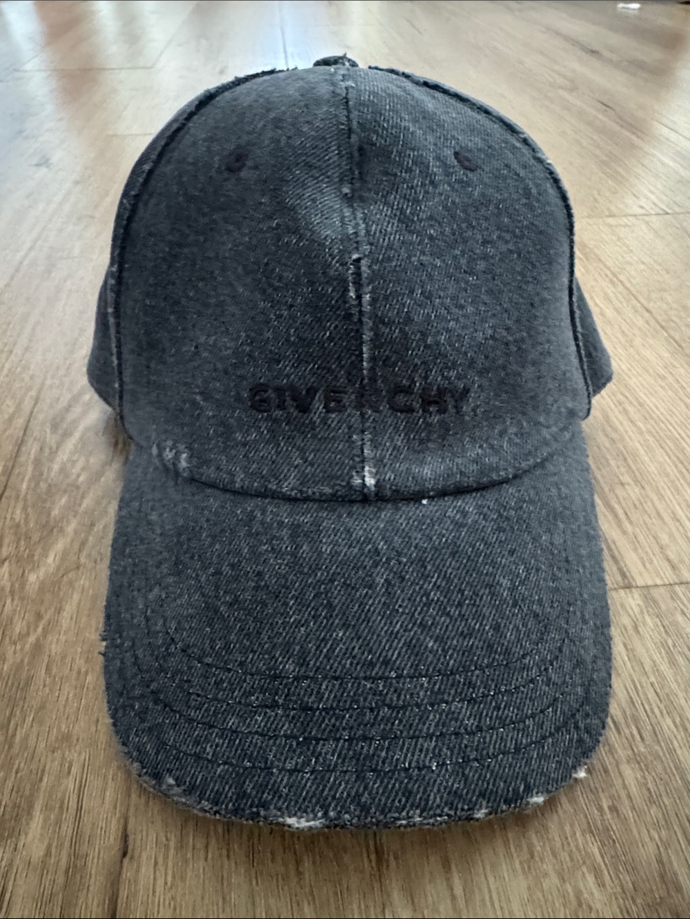 Givenchy Distressed Dark Gray Baseball Cap